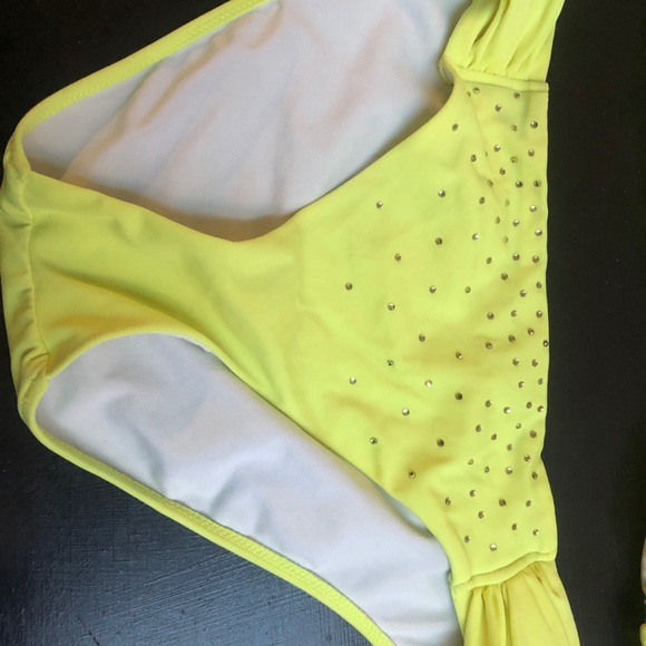 Glitter Yellow Bathing Suit - Picture 3 of 6